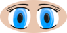 Blue Anime Eyes Clip Art